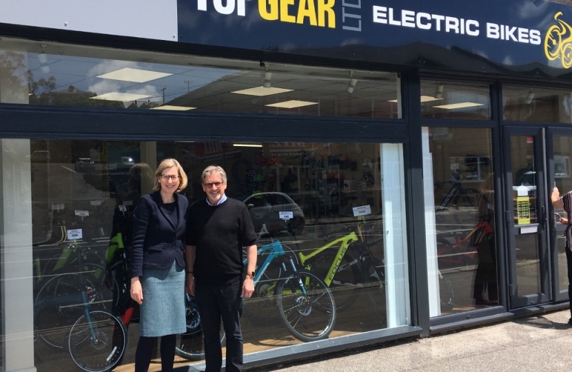 Sarah Newton MP with Peter Williams from Top Gear