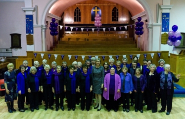 Sarah Newton with Stithians Choir
